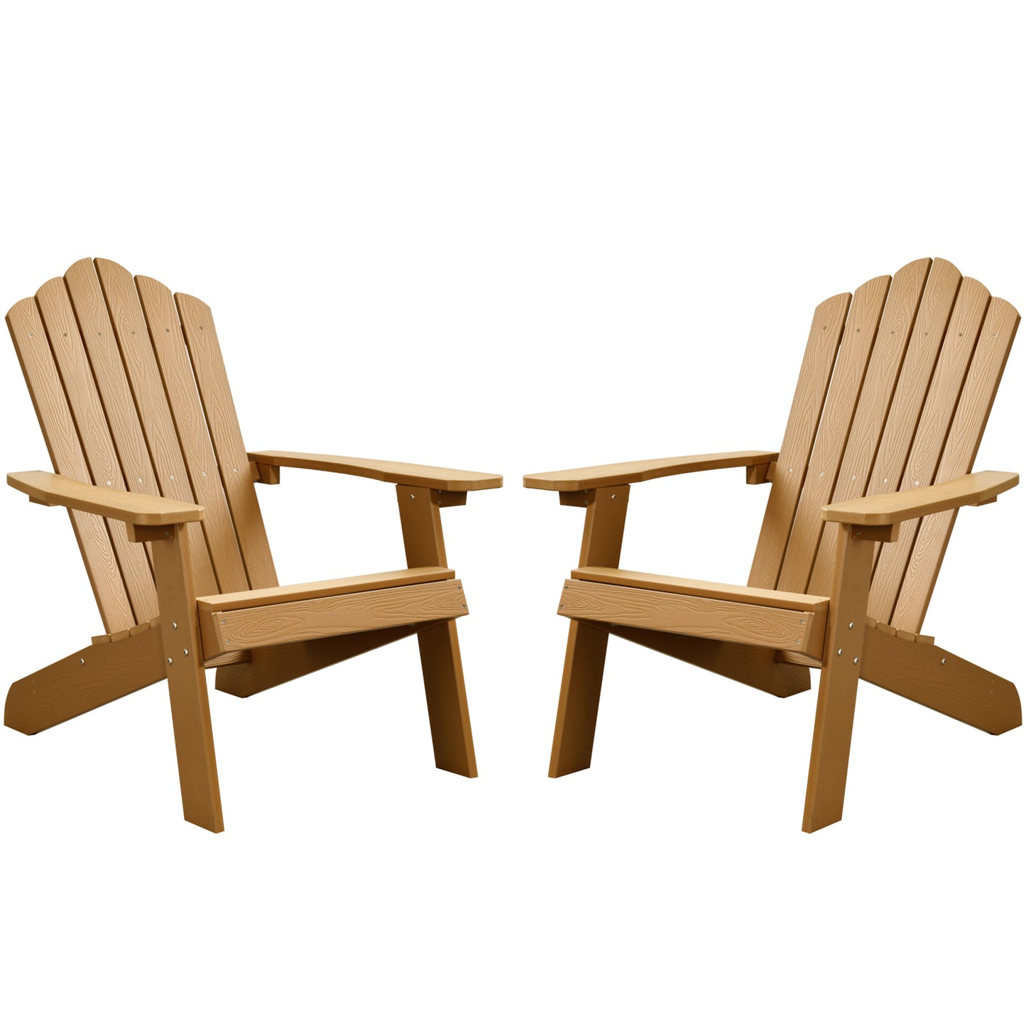 Allwex Adirondack Chairs of 2 Classic Weather Resistant Patio Chair Outdoor Adirondack Chair for Deck Garden and Backyard