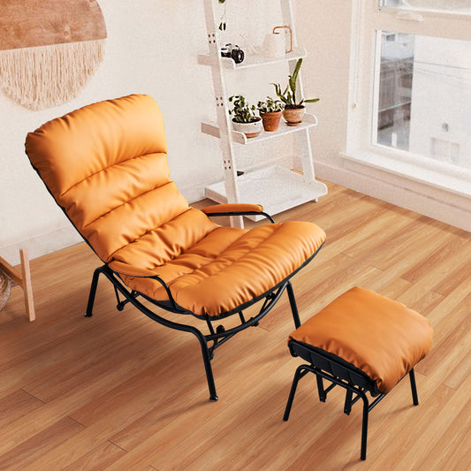 Allwex Living Room Recliner Chair with Ottoman,Mid Century Modern Rocking Chair,Chaise Lounge Chairs for Home Office Study,Armchair for Small Spaces