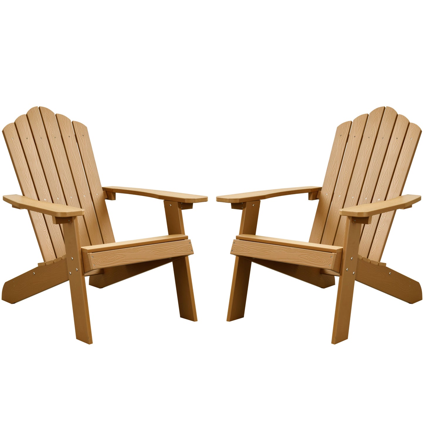 Allwex Adirondack Chairs of 2 Classic Weather Resistant Patio Chair Outdoor Adirondack Chair for Deck Garden and Backyard